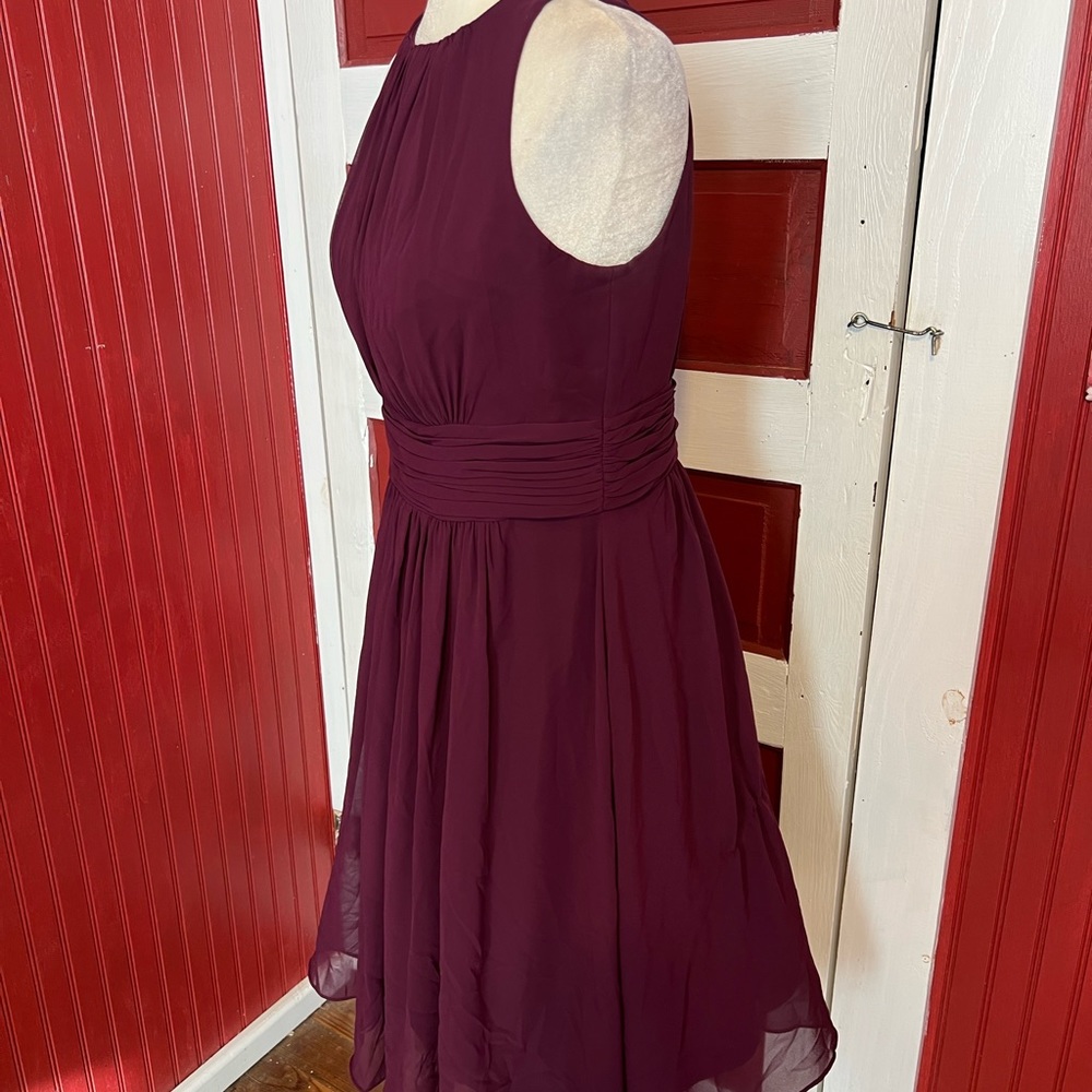 Ralph Lauren Evening Wine Colored Cocktail Party Dress 8 - Picture 2 of 5